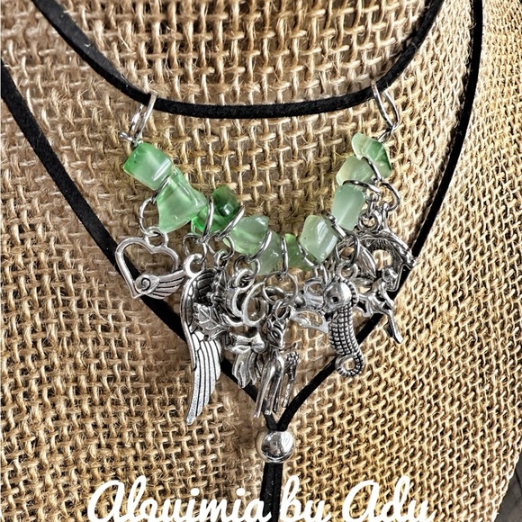 Alquimia Green and Silver Necklace - Picture 2 of 3